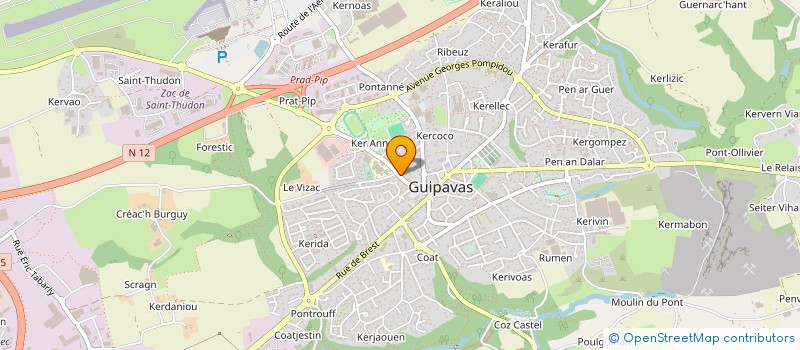 localisation de l'entreprise A E S à GUIPAVAS