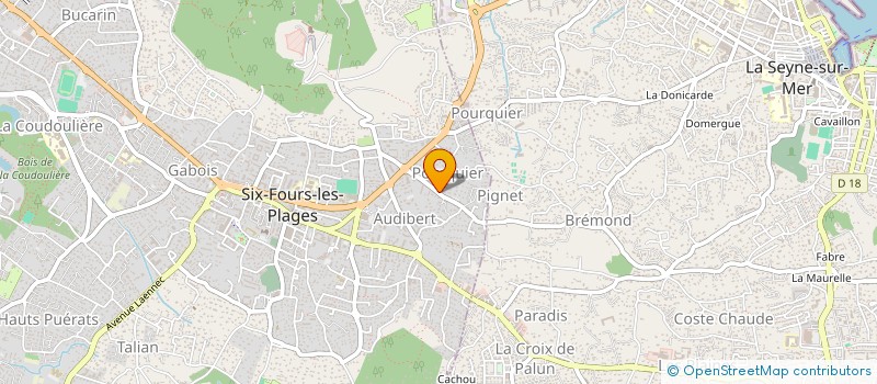 localisation de l'entreprise A.E.S à SIX-FOURS-LES-PLAGES