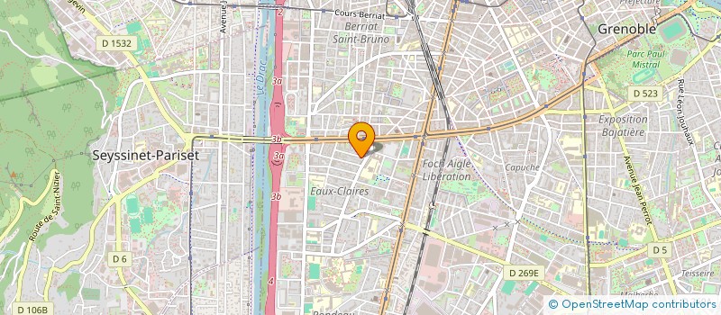 localisation de l'entreprise A.E.S. à GRENOBLE