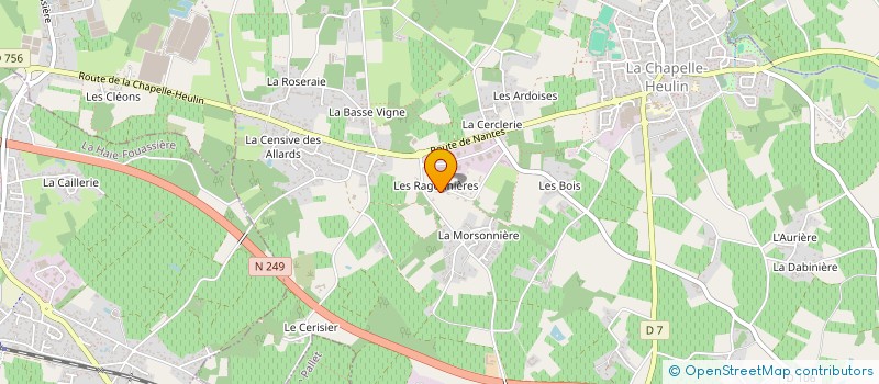 localisation de l'entreprise A.E.S ENVIRONNEMENT  LA CHAPELLE-HEULIN