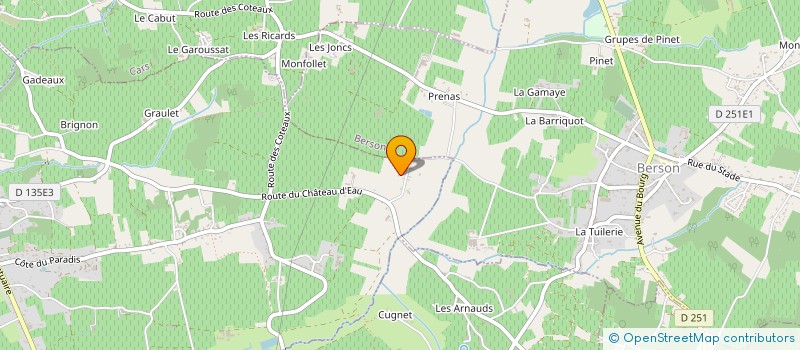 localisation de l'entreprise A.E.T.  PLASSAC