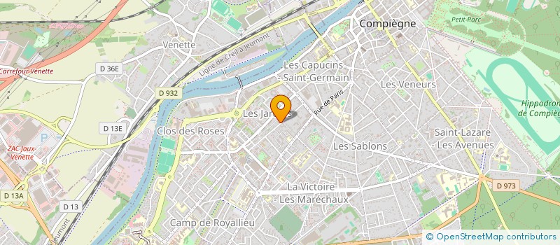 localisation de l'entreprise A.E.T à COMPIEGNE