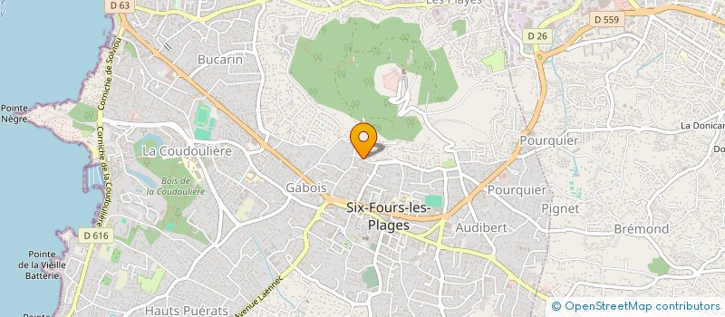 localisation de l'entreprise A ELEC 83 à SIX-FOURS-LES-PLAGES