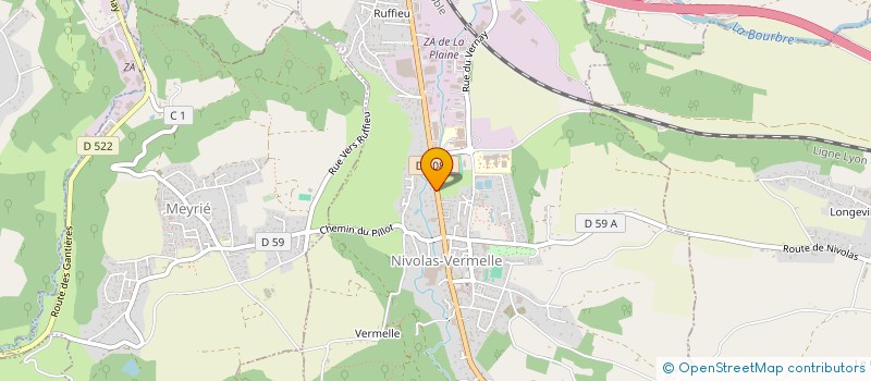 localisation de l'entreprise A ET E  NIVOLAS-VERMELLE