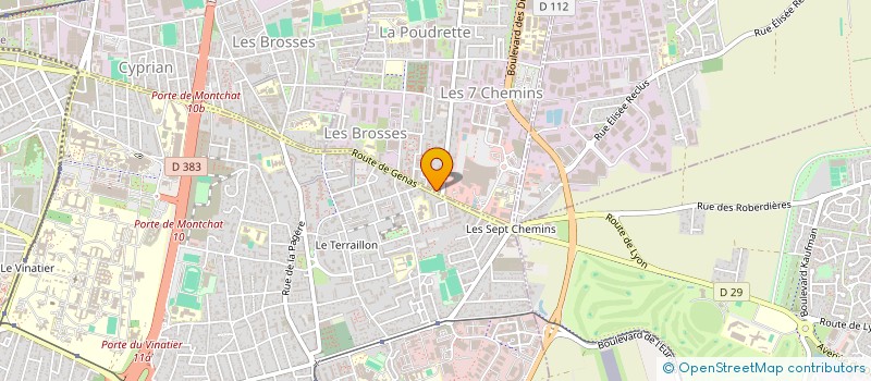 localisation de l'entreprise A ET F CONSTRUCTION NEUF ET RESTAURATION  VAULX-EN-VELIN