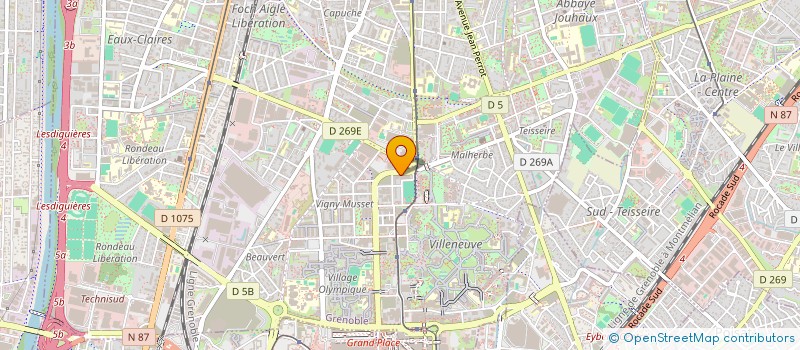 localisation de l'entreprise A ET F CONSULTANTS à GRENOBLE