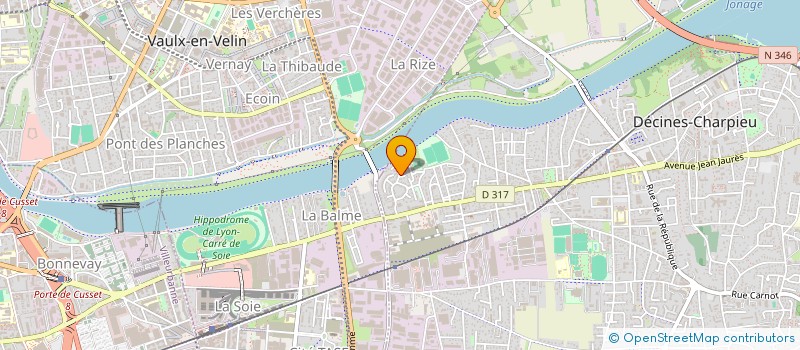 localisation de l'entreprise A ET F INVEST  DECINES-CHARPIEU