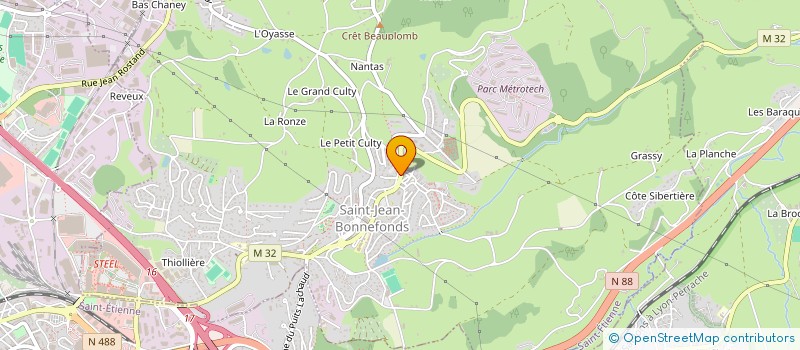 localisation de l'entreprise A ET G AMBULANCES à SAINT-JEAN-BONNEFONDS