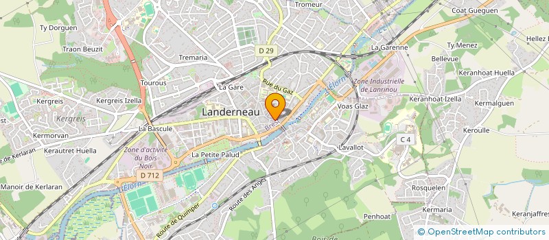 localisation de l'entreprise A ET J  LANDERNEAU