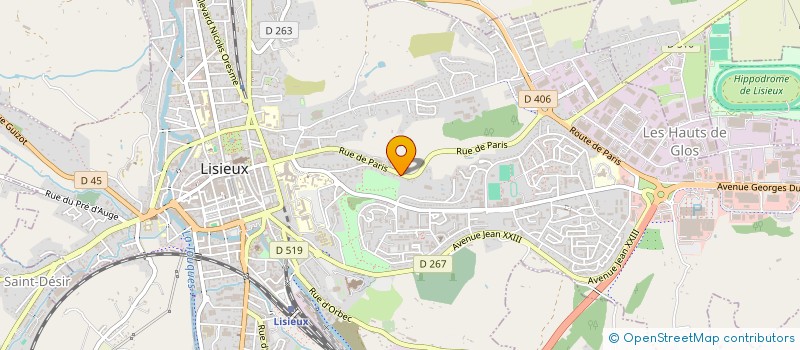 localisation de l'entreprise A ET P PEINTURE à LISIEUX