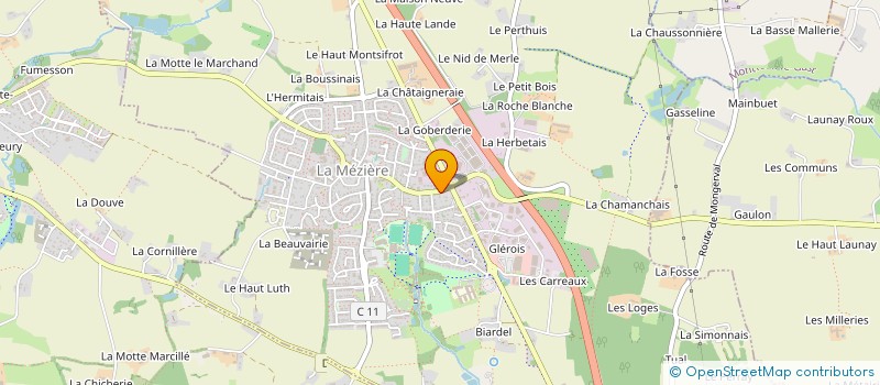 localisation de l'entreprise A.F.  LA MEZIERE