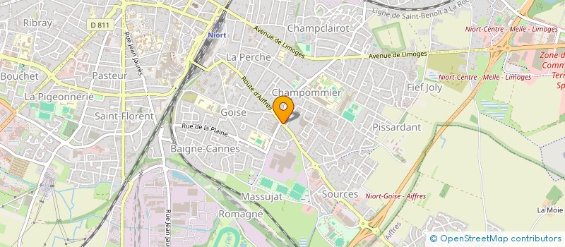 localisation de l'entreprise A.F.B.  NIORT