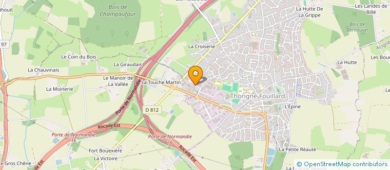 localisation de l'entreprise A.F. BATIMENT  THORIGNE-FOUILLARD