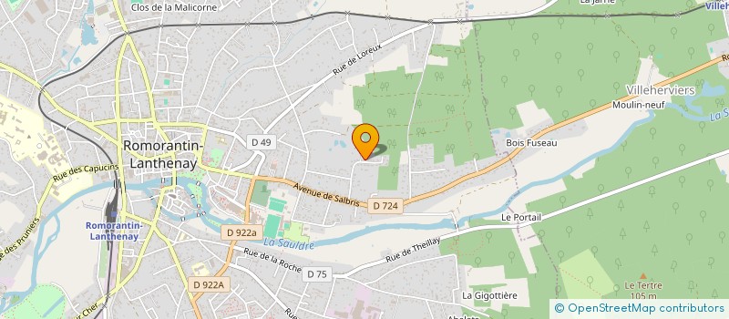 localisation de l'entreprise A.F.C  ROMORANTIN-LANTHENAY