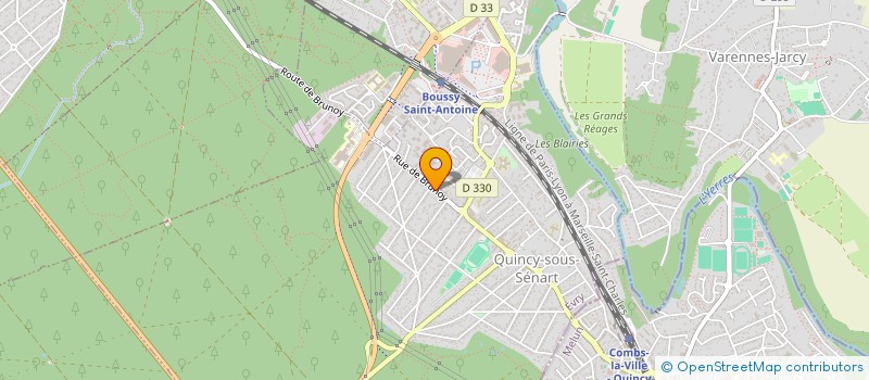 localisation de l'entreprise A.F.C.A (APPRENTISSAGE ET FORMATION A LA CONDUITE AUTOMOBILE)  QUINCY-SOUS-SENART