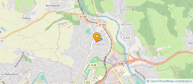 localisation de l'entreprise A.F.C.D 43  CHADRAC