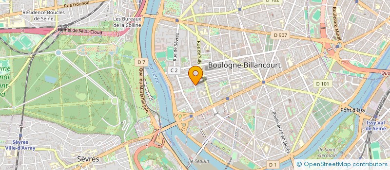 localisation de l'entreprise A.F.C.I à BOULOGNE-BILLANCOURT
