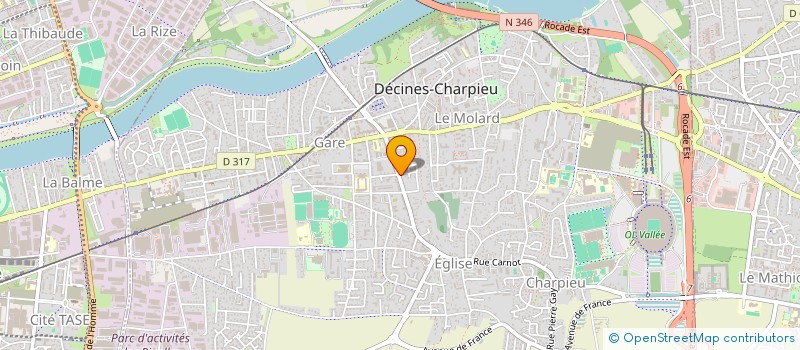 localisation de l'entreprise A.F CONSULTING & EXPERTISE  DECINES-CHARPIEU