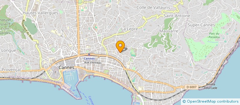 localisation de l'entreprise A.F.D.B. à CANNES