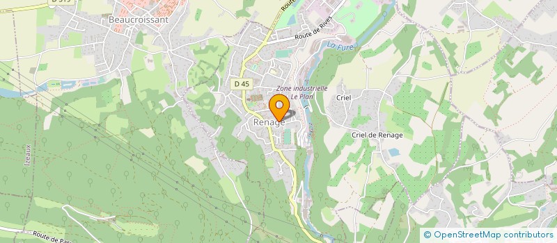 localisation de l'entreprise A F D CHARPENTE à RENAGE