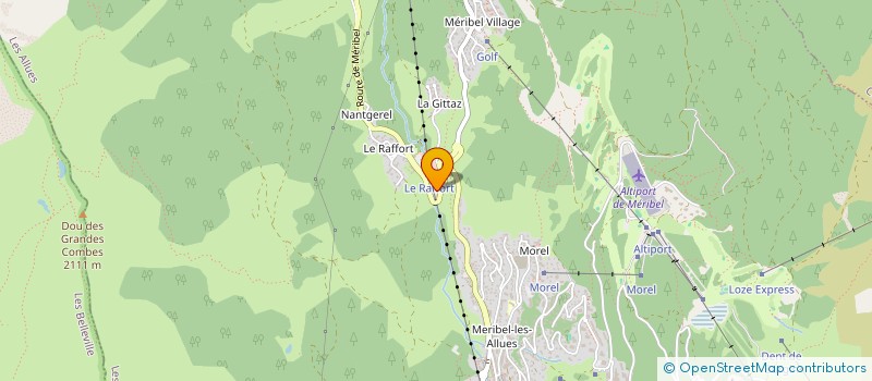 localisation de l'entreprise A.F.D. MERIBEL à LES ALLUES