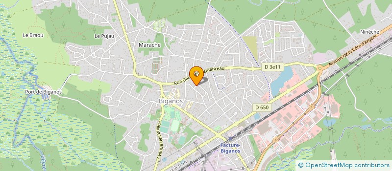 localisation de l'entreprise A.F.E.D. à BIGANOS