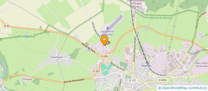 localisation de l'entreprise A.F.G.  AVALLON