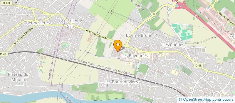 localisation de l'entreprise A.F.G.M.  HERBLAY-SUR-SEINE