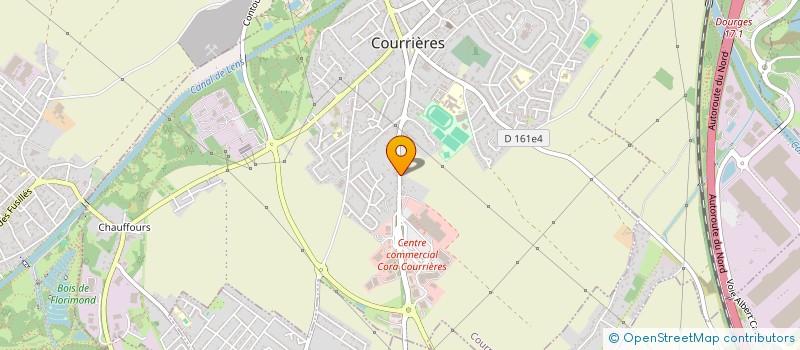 localisation de l'entreprise A.F.I.C.S.  COURRIERES