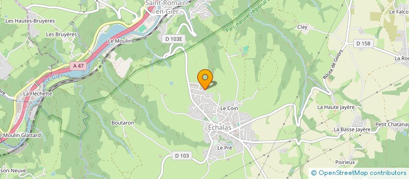 localisation de l'entreprise A.F.I.M.I.  ECHALAS