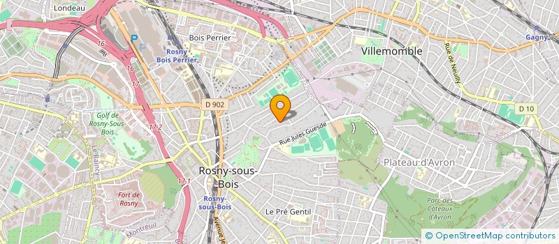 localisation de l'entreprise A.F INVESTISSEMENTS à ROSNY-SOUS-BOIS