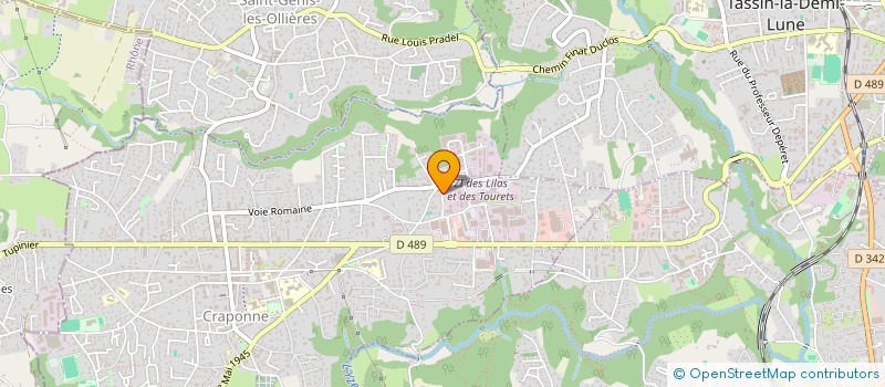 localisation de l'entreprise A.F. LOCATION  CRAPONNE