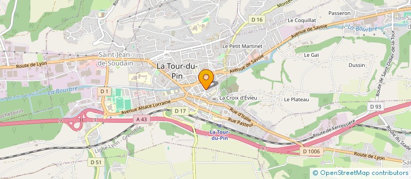 localisation de l'entreprise A.F.P.  LA TOUR-DU-PIN