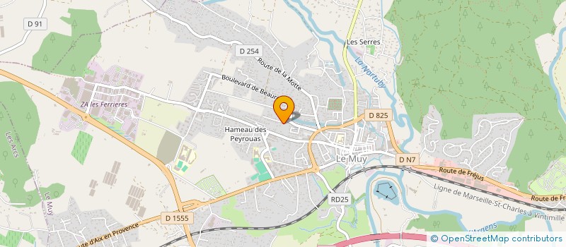 localisation de l'entreprise A.F PISCINES à LE MUY