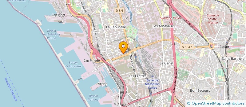 localisation de l'entreprise A.F.R. FORMA 13 à MARSEILLE