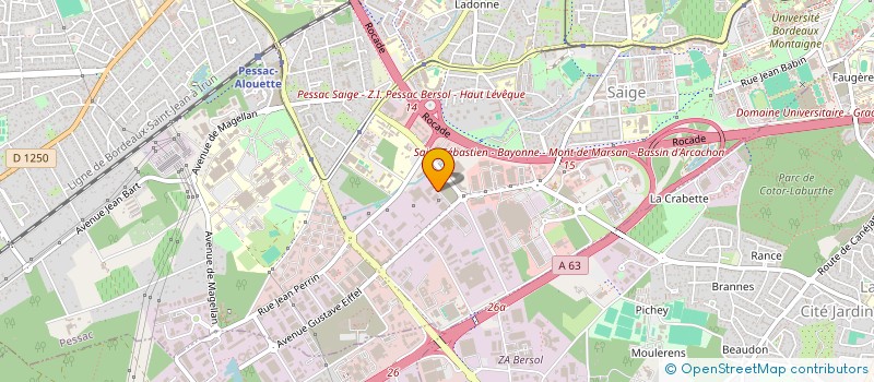 localisation de l'entreprise A.F.S. à PESSAC