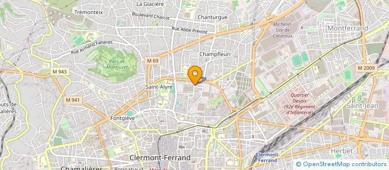 localisation de l'entreprise A.F.S. VIVRE SANS FRONTIERE AUVERGNE  CLERMONT-FERRAND