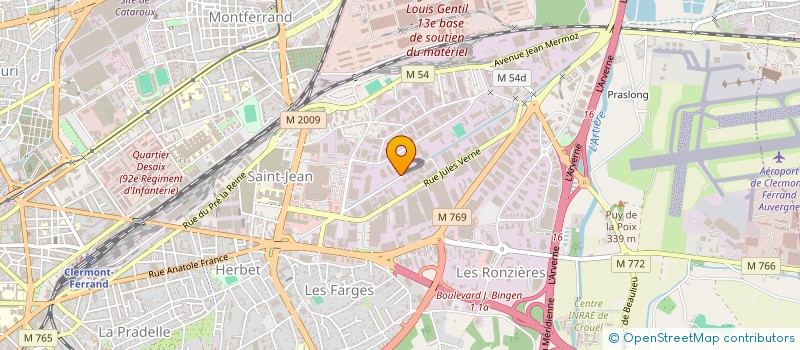 localisation de l'entreprise A.F.Y.R.E.N. à CLERMONT-FERRAND