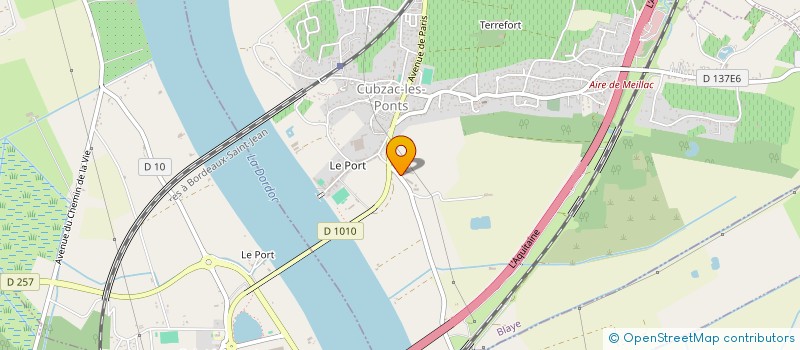 localisation de l'entreprise A.FAGOT  CUBZAC-LES-PONTS