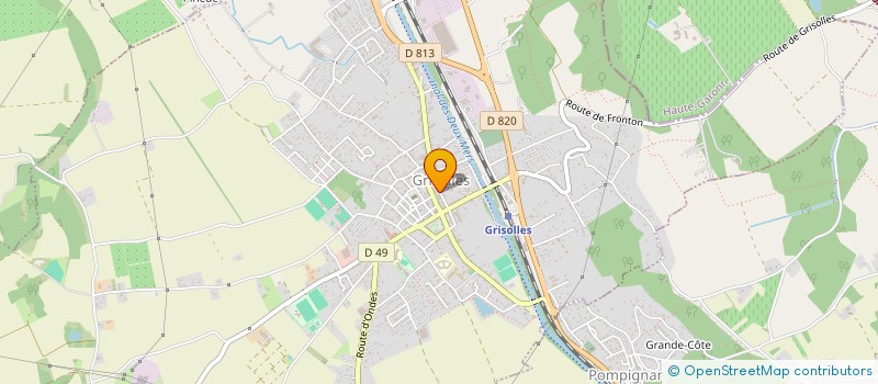 localisation de l'entreprise A FLEUR DE DECO  GRISOLLES