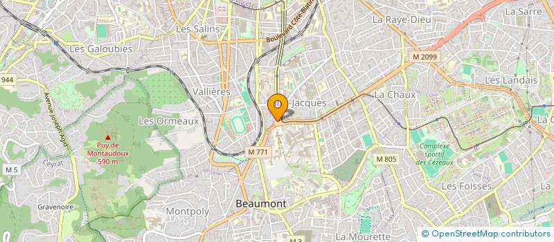 localisation de l'entreprise A FLEUR DE MAUX  CLERMONT-FERRAND