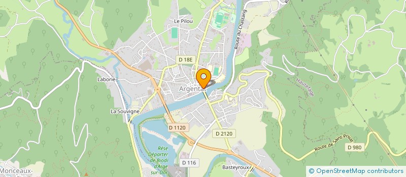 localisation de l'entreprise A FLEUR DE PEAU à ARGENTAT-SUR-DORDOGNE