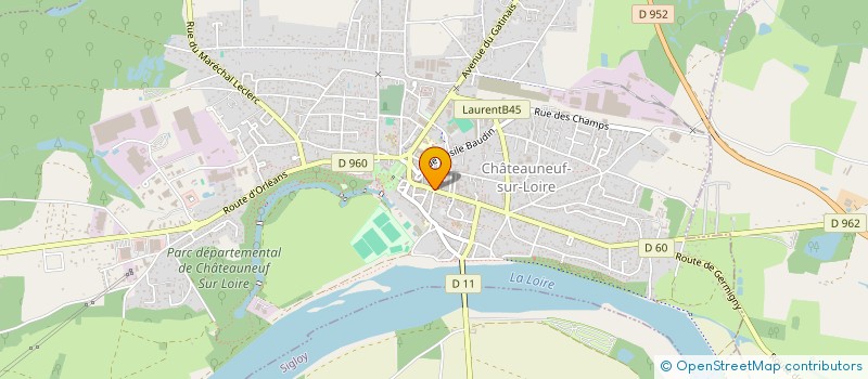 localisation de l'entreprise A FLEUR DE PEAU SARL à CHATEAUNEUF-SUR-LOIRE