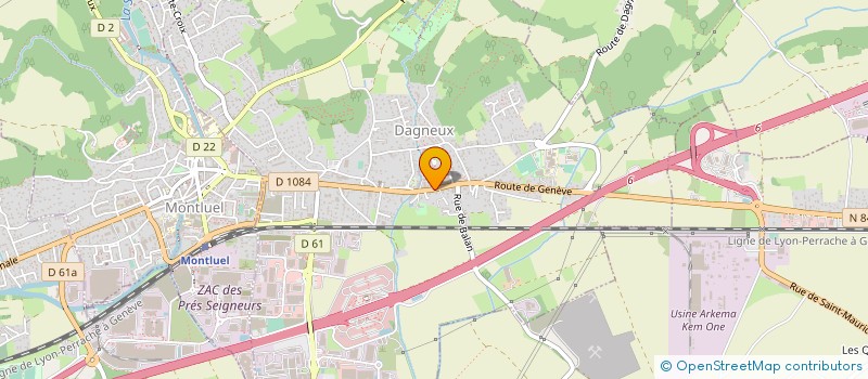 localisation de l'entreprise A FLEUR DE POT  DAGNEUX