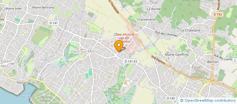 localisation de l'entreprise A FLEURS DE POTS  VAUX-SUR-MER