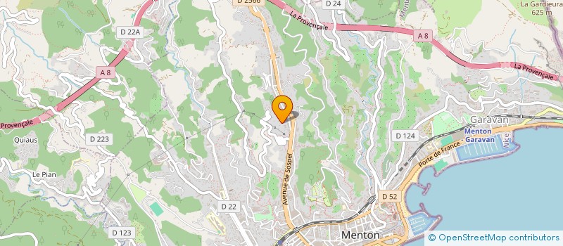 localisation de l'entreprise A&FM à MENTON