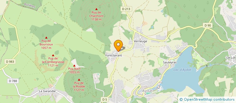 localisation de l'entreprise A FONT'CLAIRANT  AYDAT