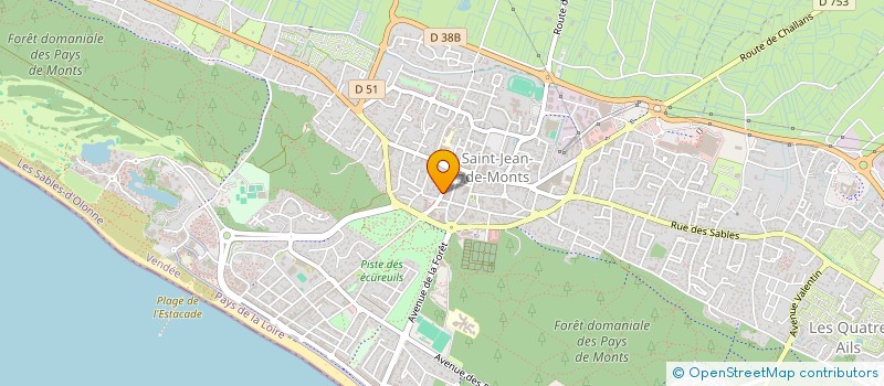 localisation de l'entreprise A FORMATION  SAINT-JEAN-DE-MONTS