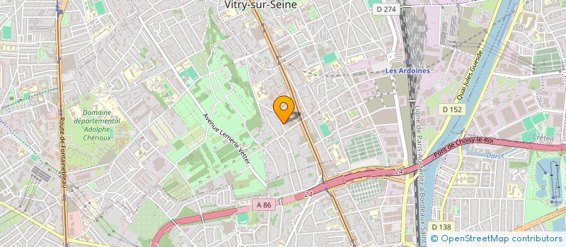 localisation de l'entreprise A'FOUFA à VITRY-SUR-SEINE