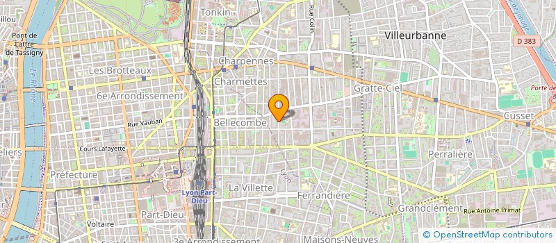 localisation de l'entreprise A.FUTE à VILLEURBANNE